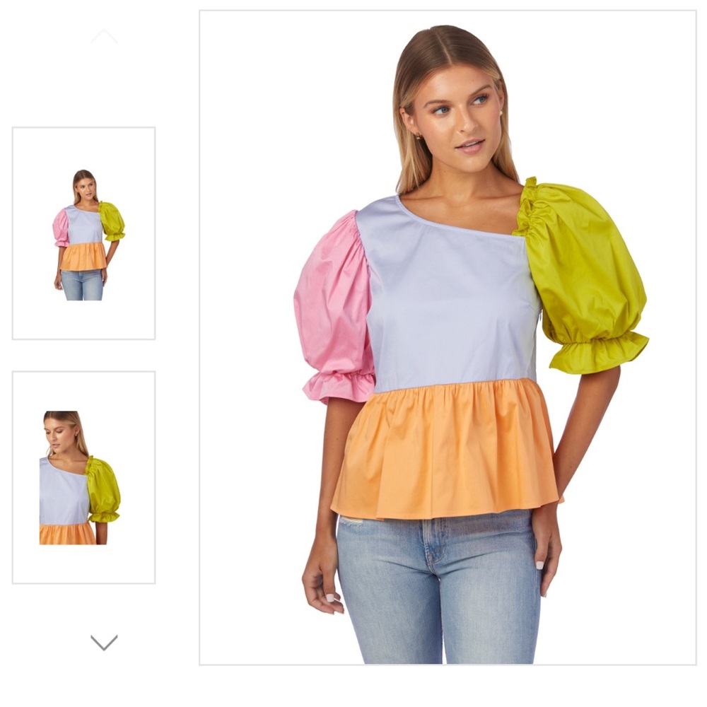 NWT! Crosby by Mollie Burch - Rooney Top In Spring Colorblock - M